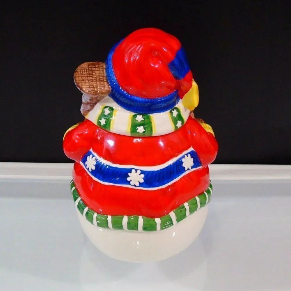 Christmas Snowman Large Cookie Jar